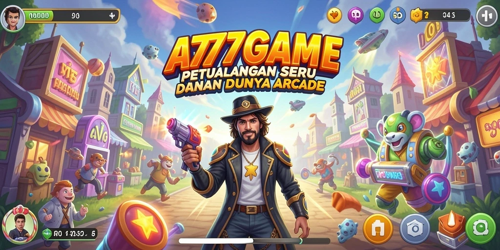 Screenshot A777GAME menampilkan aksi seru dalam gameplay arcade.