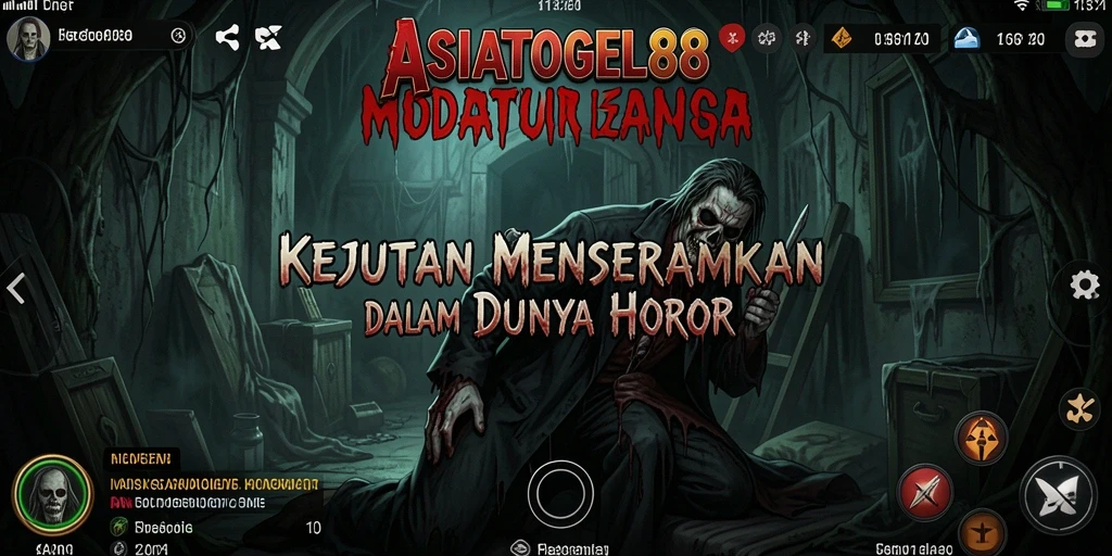 Screenshot ASIATOGEL88 menampilkan momen menegangkan dalam gameplay horor.