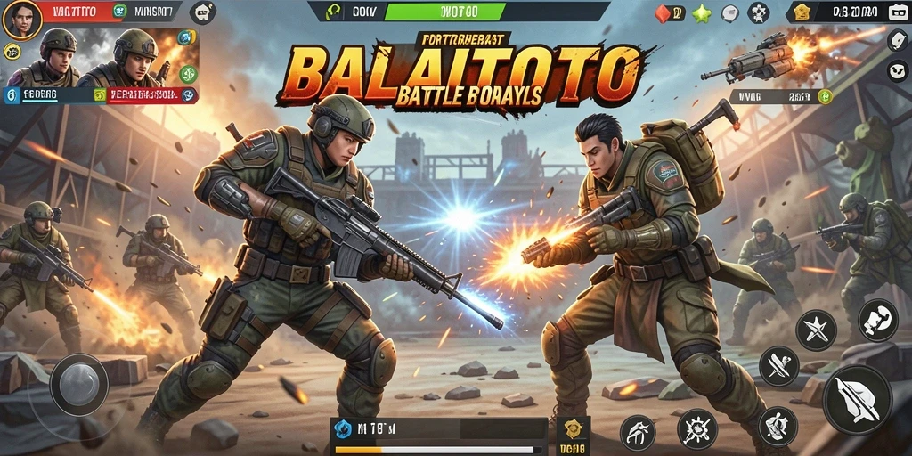 Tangkapan layar gameplay mendebarkan Battle Royale di BALAITOTO.