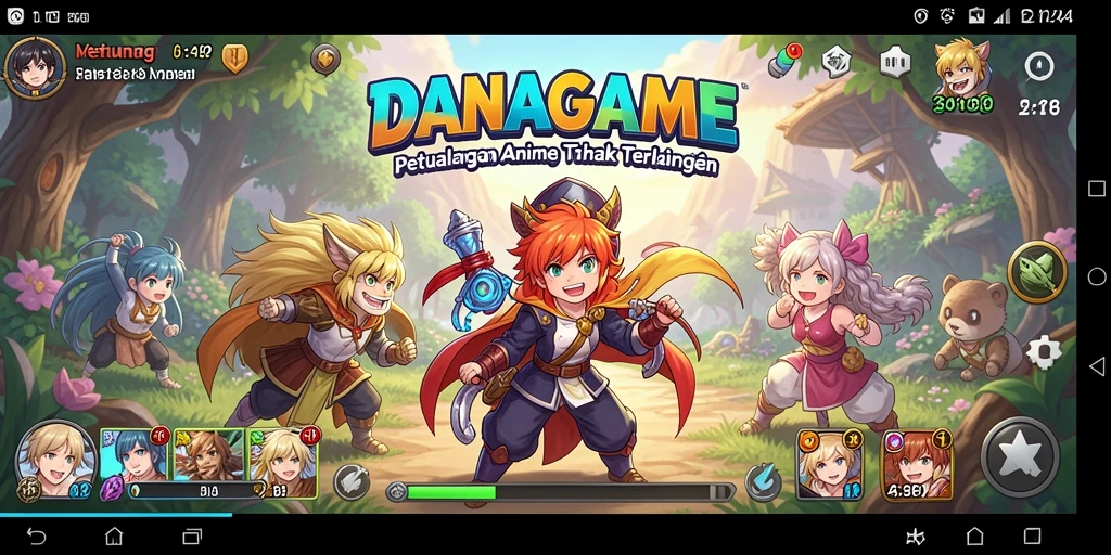 Tangkapan layar menarik dari permainan anime yang seru.