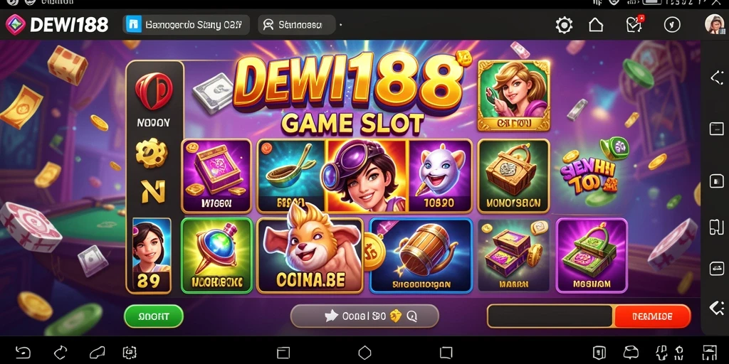 Tampilan menawan dari gameplay slot di DEWI188 yang membuat ketagihan.