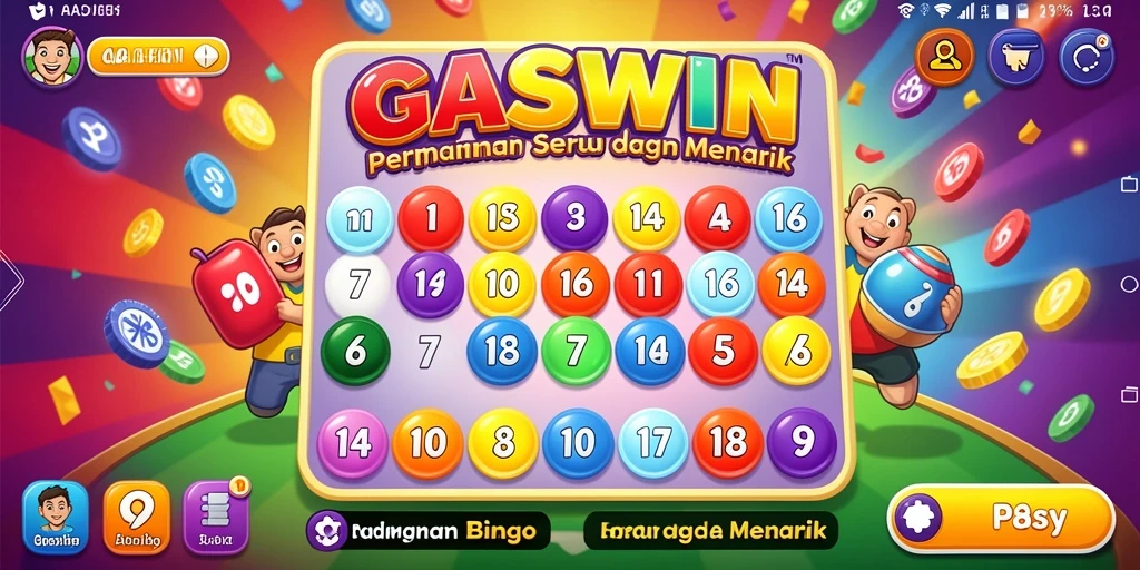 Tampilan screenshot menunjukkan pengalaman bermain Bingo yang seru di GASWIN.