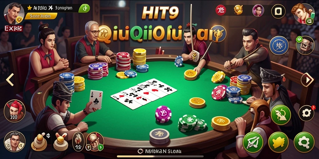 Tangkapan layar gameplay QiuQiu yang menarik di HIT9.