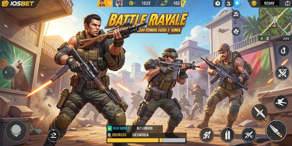 Gameplay seru dalam pertempuran Battle Royale IOSBET.
