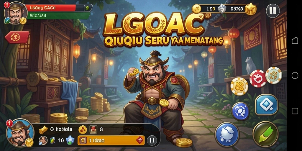 Screenshot menampilkan aksi seru dalam gameplay QiuQiu.