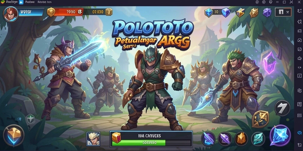 Tangkapan layar gameplay POLOTOTO yang menampilkan aksi seru dalam pertempuran ARPG.