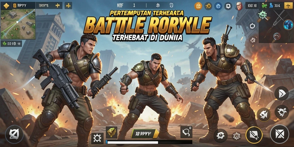 Gameplay seru dan menegangkan dalam RPYYY saat berkompetisi di arena.