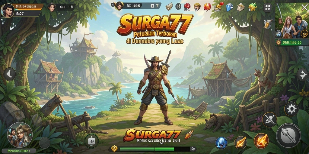 Gameplay SURGA77 menampilkan petualangan Open World yang seru dan mendalam.