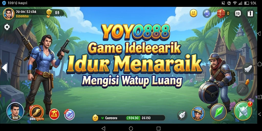 Tampilan gameplay menarik dari <strong>YOYO88</strong> yang menunjukkan karakter sedang mengumpulkan sumber daya.