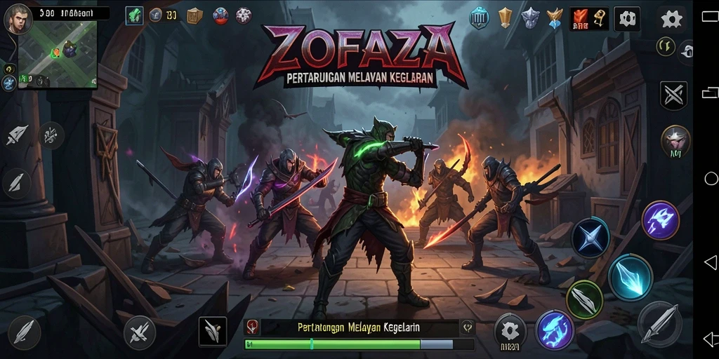 Gameplay ZOFAZA yang menegangkan menampilkan suasana horror yang mencekam.